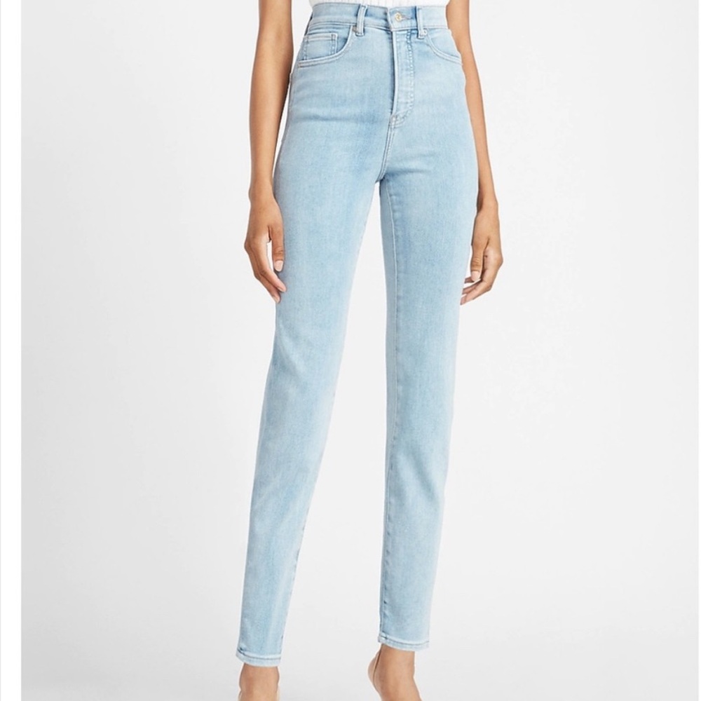 Express Slim Super High Rise Stretch Ankle Jeans 00R